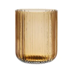 Gobelet strié ambre 35cl en verre - folky