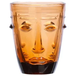 Gobelet visage ambre