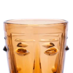 Gobelet visage ambre