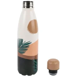 Gourde isotherme sunset terracotta et vert 50cl en inox - sweet leaves