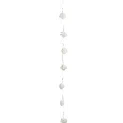 Guirlande 7 coquillages en coton et polyester écru l130cm - Eté A La Mer
