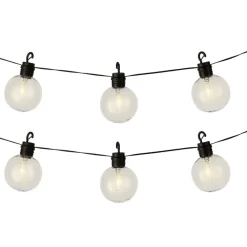 Guirlande solaire 8 ampoules câble noir 5.8m