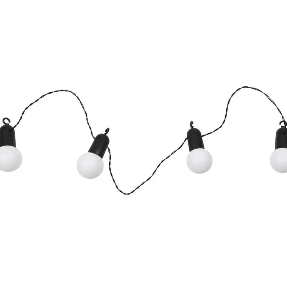 Guirlande solaire 20 leds câble noir 1.25m