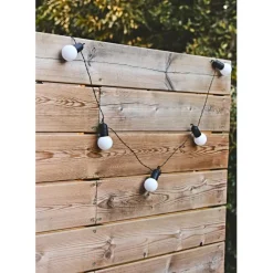 Guirlande solaire 20 leds câble noir 1.25m
