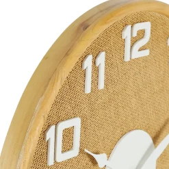 Horloge en bambou naturel et blanc d60cm - Ladret