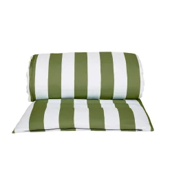Housse bain de soleil rayée kaki 70x190cm - Riviera