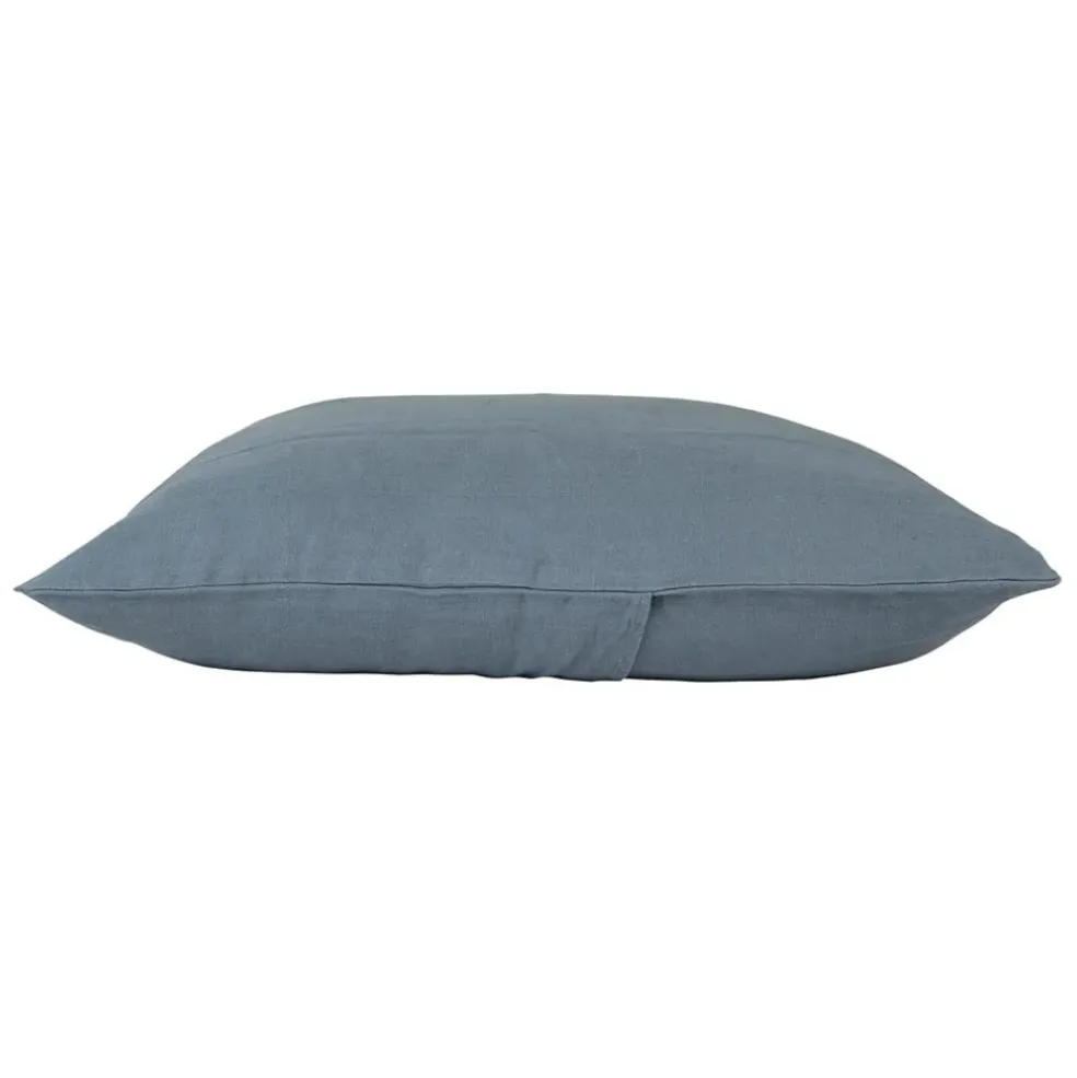 Housse coussin en lin turquin 80x80cm - Porticcio