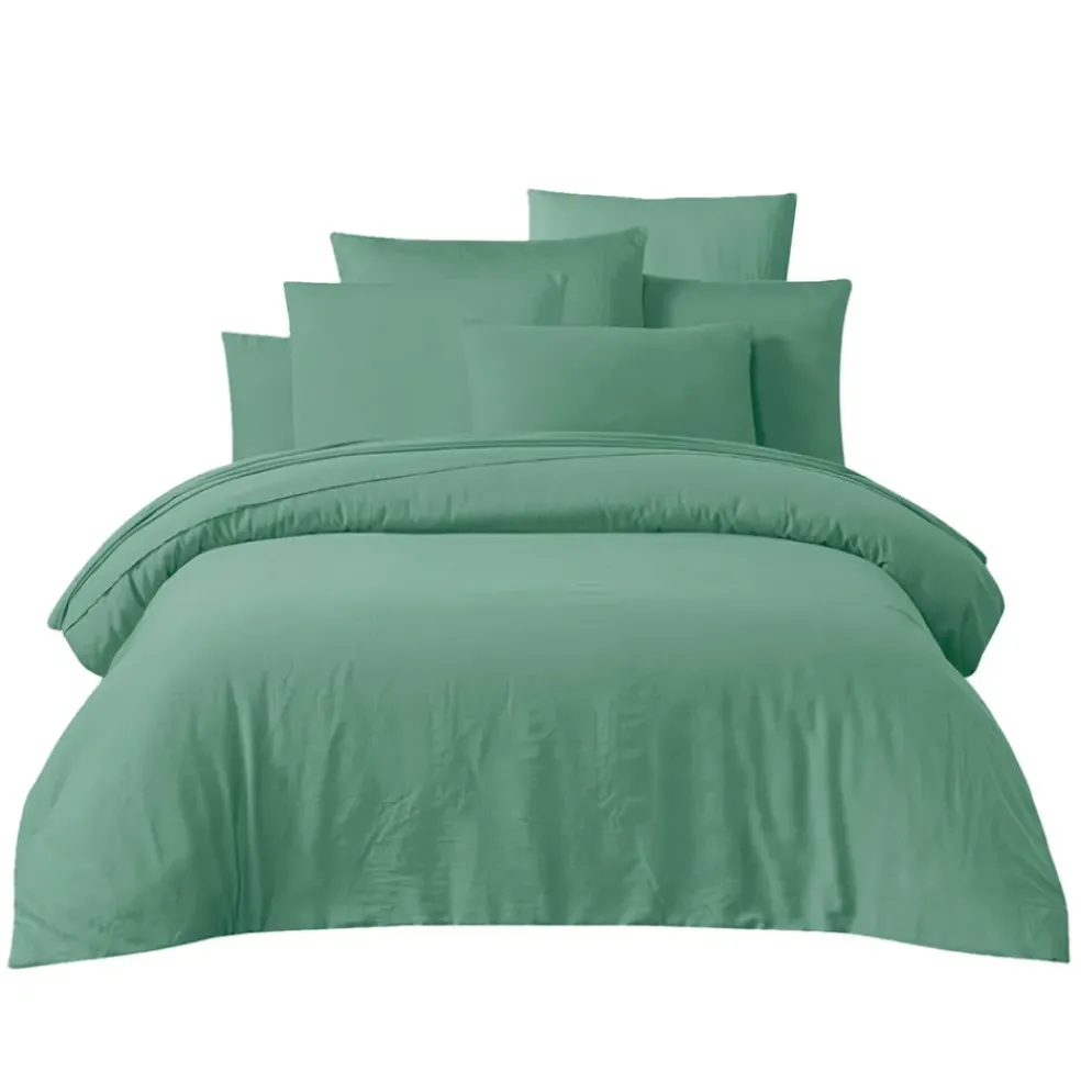 Housse de couette en coton céladon 240x220cm - Taloa