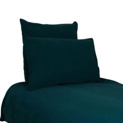 Housse de couette en voile de coton bleu de prusse 240x220cm - Dili