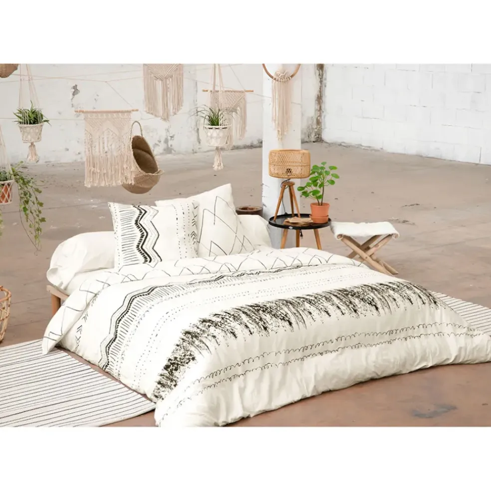 Housse de couette 240x220 cm et 2 taies d'oreiller 60x60cm berbère - Gaia
