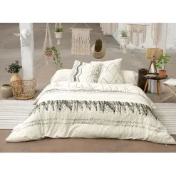 Housse de couette 240x220 cm et 2 taies d'oreiller 60x60cm berbère - Gaia