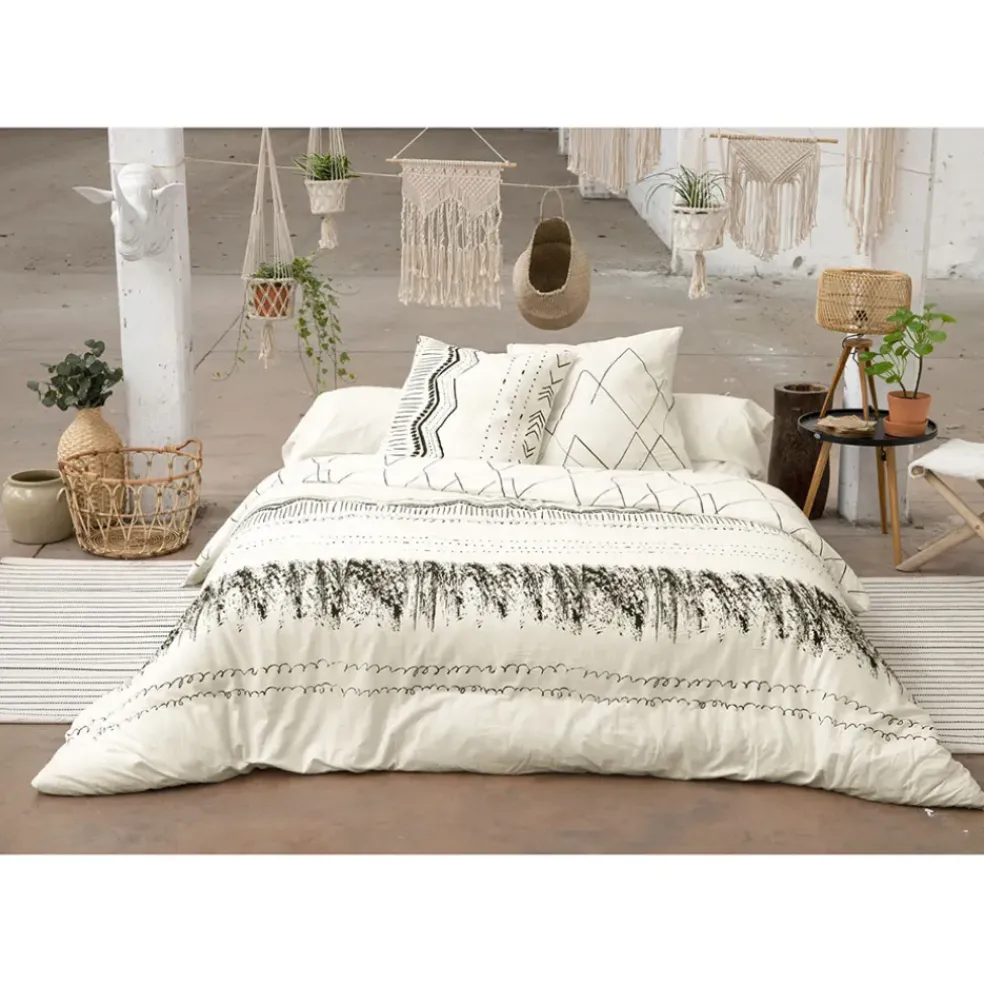 Housse de couette 240x220 cm et 2 taies d'oreiller 60x60cm berbère - Gaia