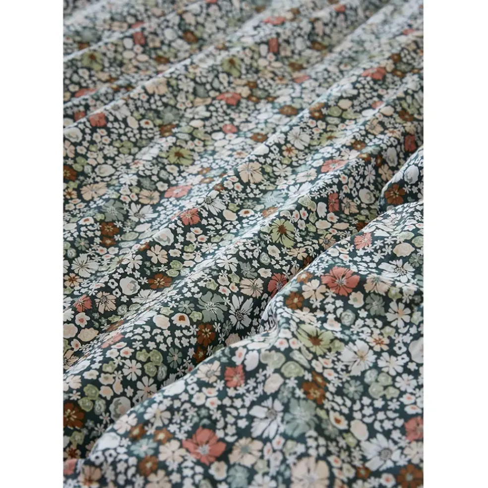Housse de couette 240x220 cm et 2 taies d'oreiller 60x60cm en coton imprimé fleurs - Malia
