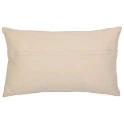 Housse de coussin brodée en coton écru 50x30cm - Nomadea