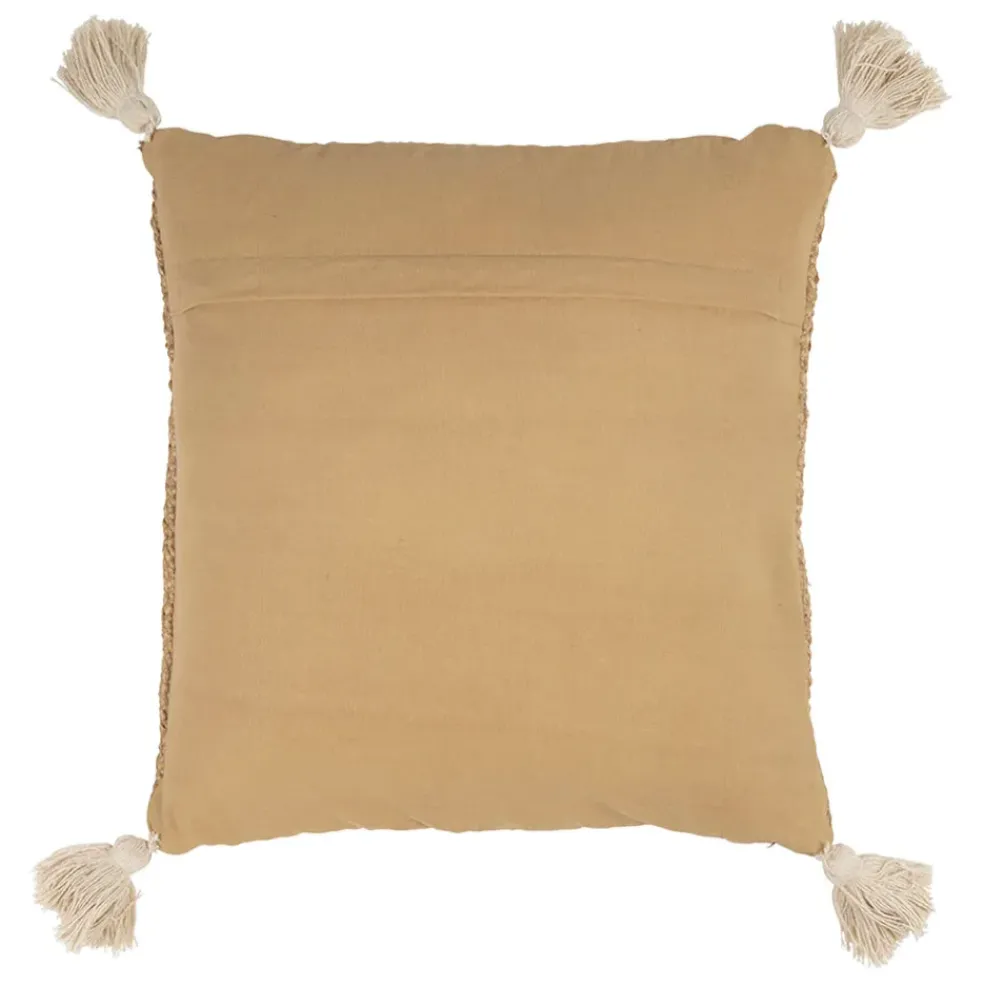 Housse de coussin Crabe en corde et jute naturel blanc 45x45cm - Eté A La Mer