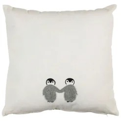 Housse de coussin écru et gris 45x45cm - Banquise