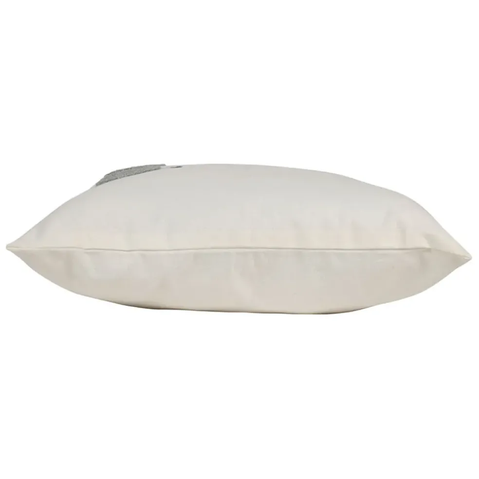 Housse de coussin écru et gris 45x45cm - Banquise