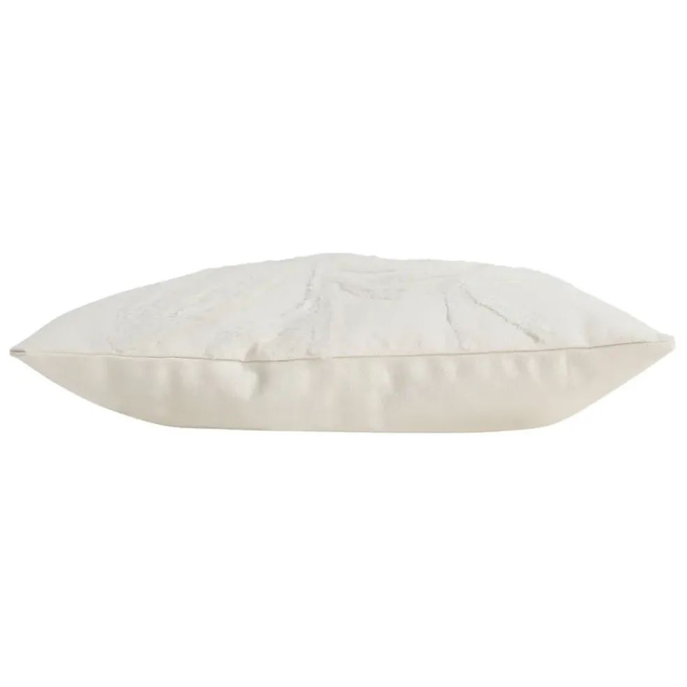 Housse de coussin dune blanc cassé 45x45cm coton