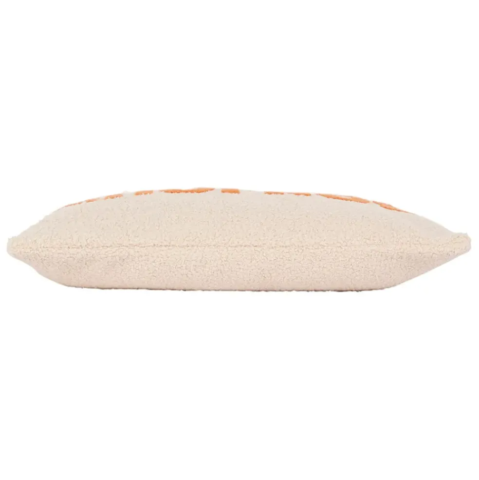 Housse de coussin en bouclettes ecru 50x30cm - Funny