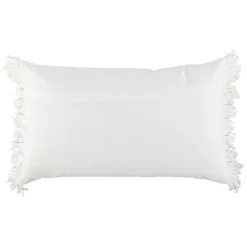 Housse de coussin en coton cauri bleu marine 50x30cm - Bord De Mer