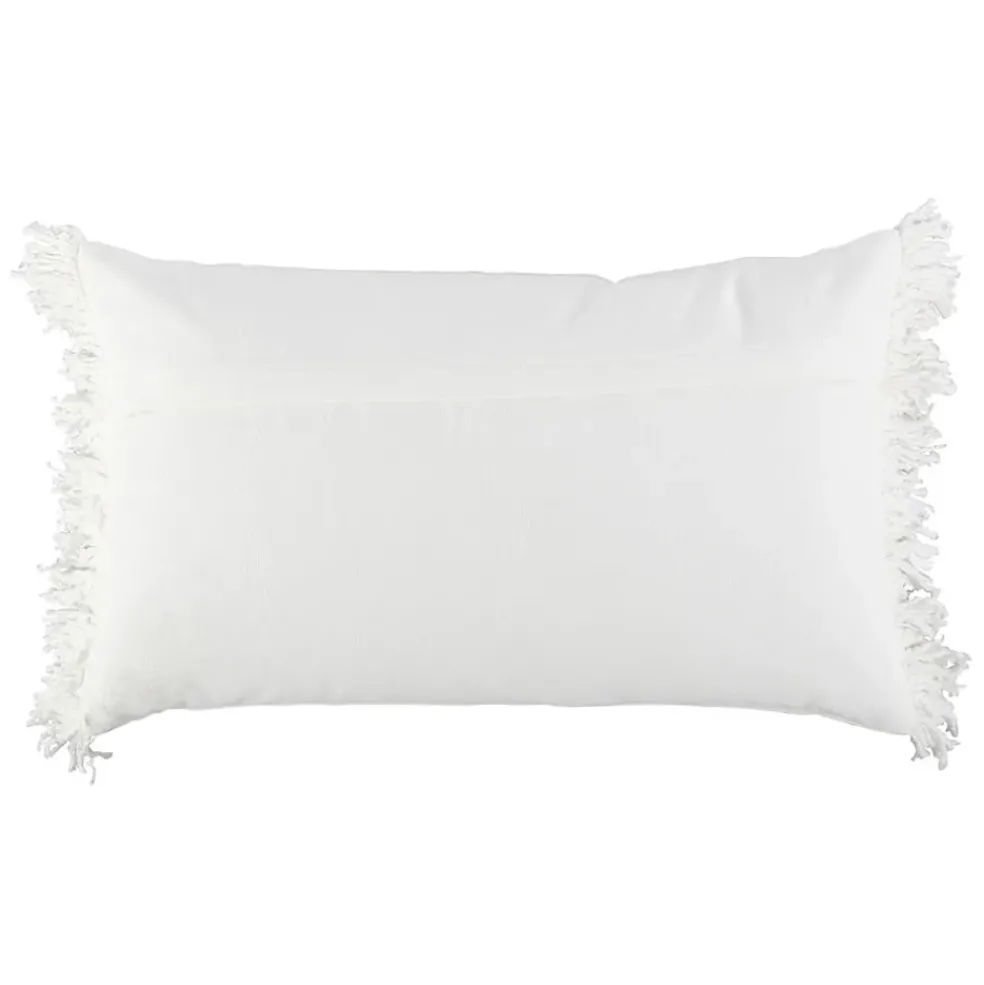 Housse de coussin en coton cauri bleu marine 50x30cm - Bord De Mer