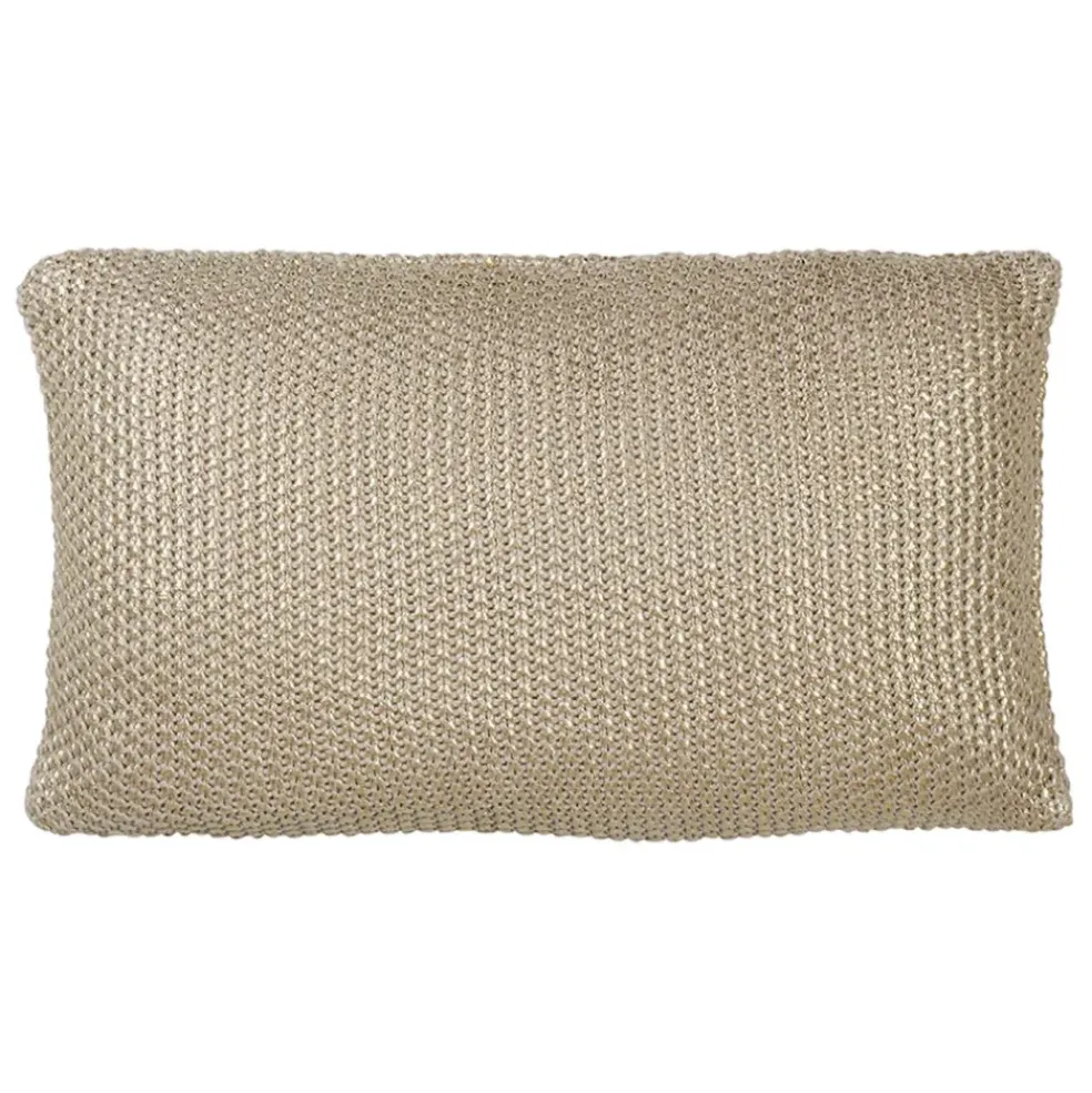 Housse de coussin en coton doré 50x30cm - Ombelio