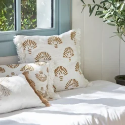 Housse de coussin en coton beige 45x45cm - Jaklel