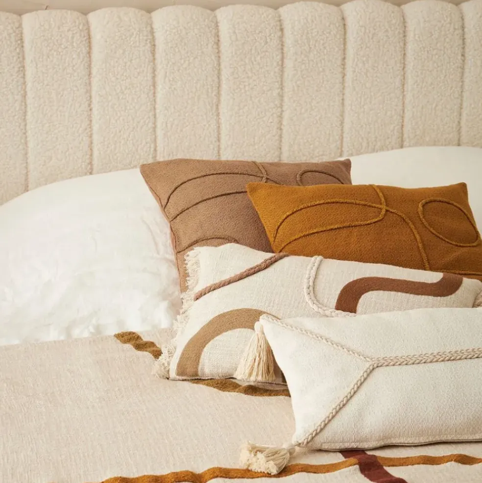 Housse de coussin en coton ecru 50x30cm - Manarola