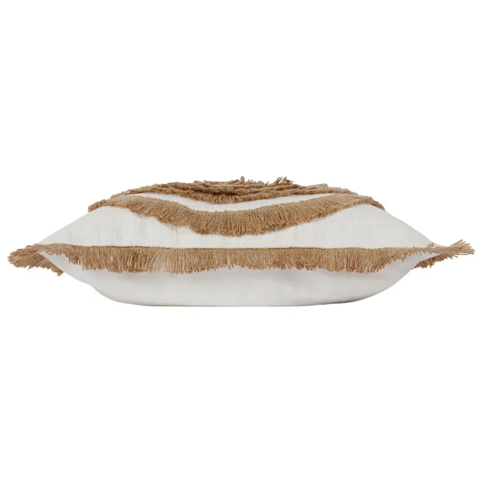 Housse de coussin en coton et jute naturel 45x45cm - Cordine