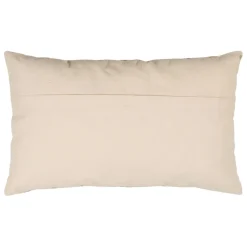 Housse de coussin en coton écru et palmiers camel 50x30cm - Mocoa