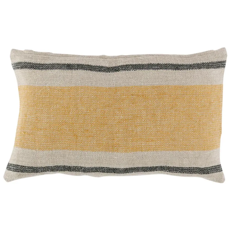 Housse de coussin en lin safran 50x30cm - Hemlin