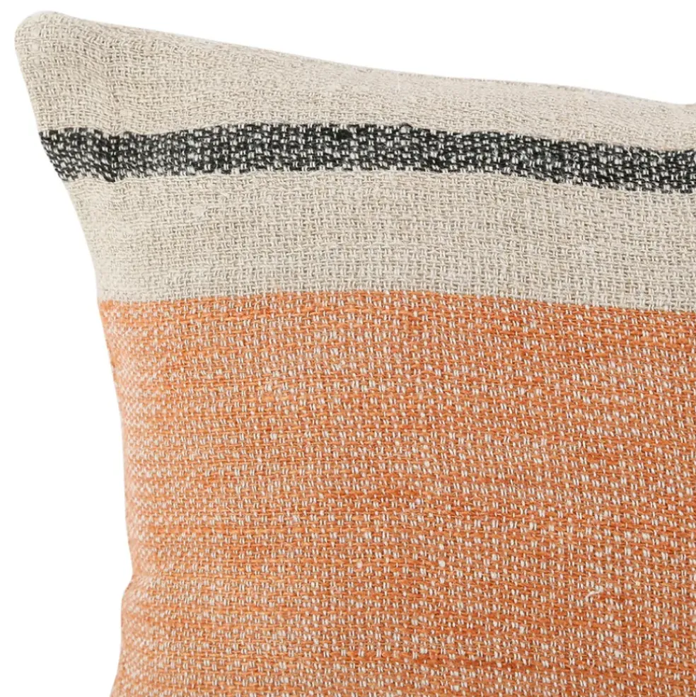 Housse de coussin en lin brique 50x30cm - Hemlin