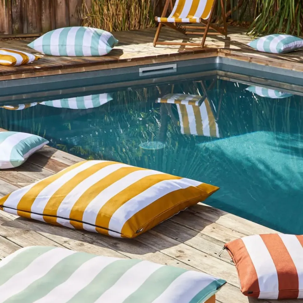 Housse de coussin en polyester outdoor curry 80x80cm - Riviera