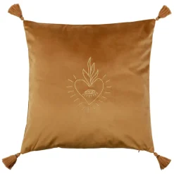 Housse de coussin en velours marron 45x45cm - Tulum
