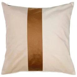 Housse de coussin en velours camel et nude 45x45cm - Klosen