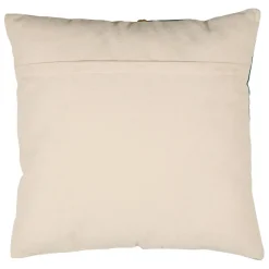 Housse de coussin en velours coton émeraude et écru 45x45cm - Neo