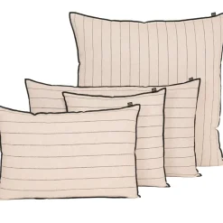 Housse de coussin rayée en lin et coton naturel 50x80 - Calvi II