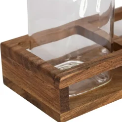 Huilier vinaigrier en verre borosilicate blanc avec support 45cl - Voidita
