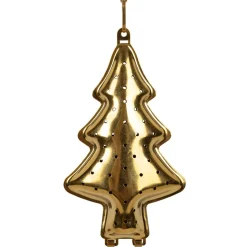 Infuseur avec chaine en inox doré - Sapin