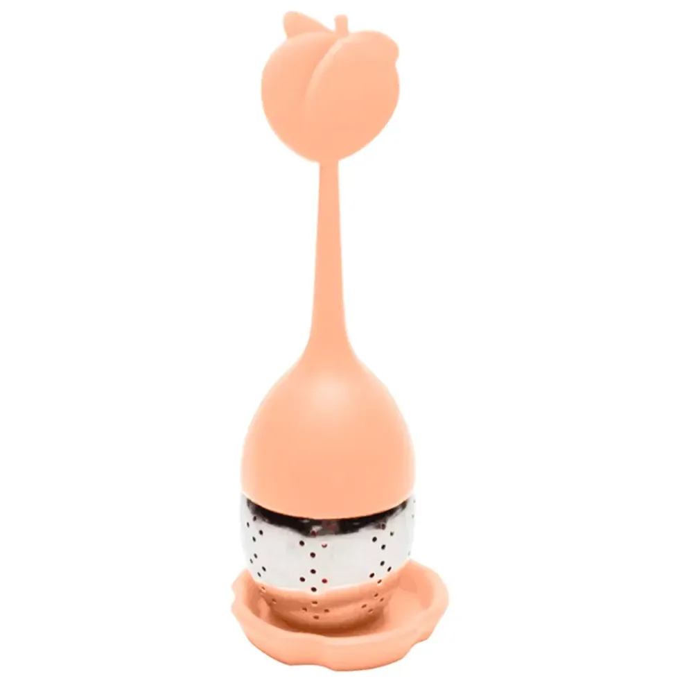 Infuseur the en inox et silicone pêche - Fruit