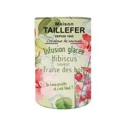 Infusion glacee hibiscus rouge, saveur fraise des bois 100g