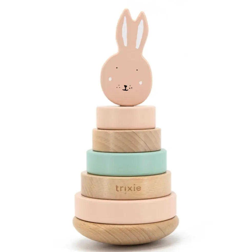 Jouet à empiler en bois - mrs. lapin