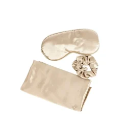 Kit de sommeil en satin champagne