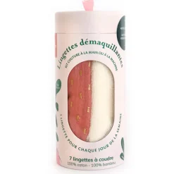 Kit lingettes démaquillantes blush et or x7