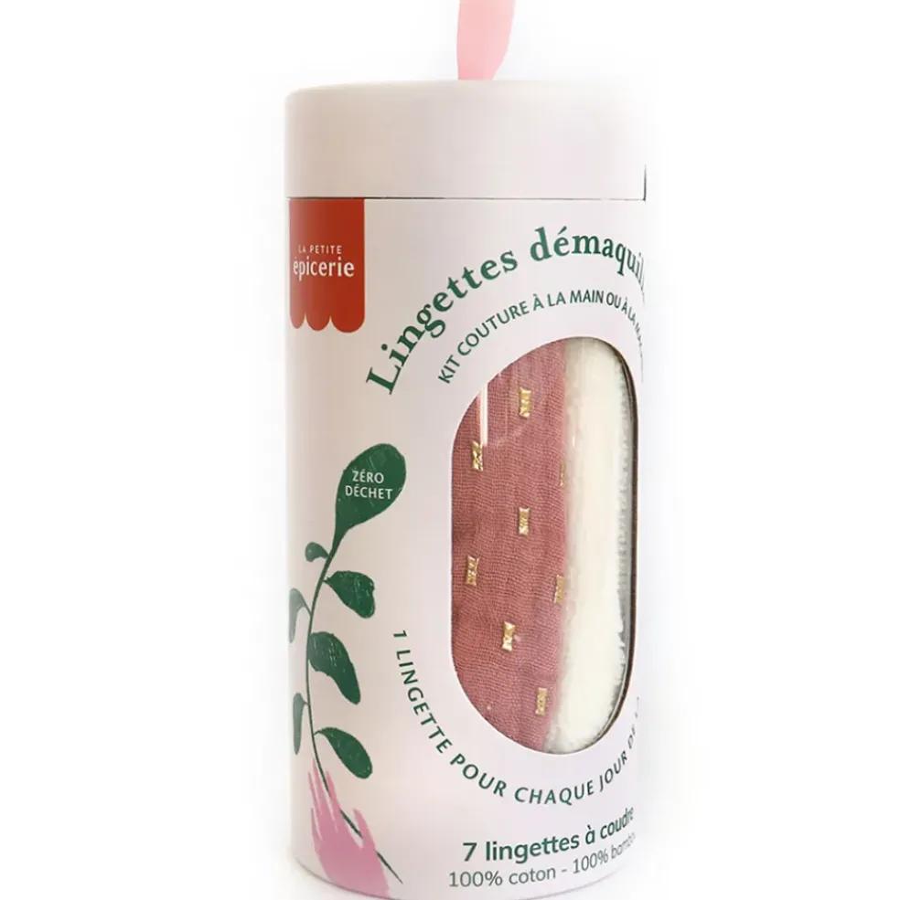 Kit lingettes démaquillantes blush et or x7