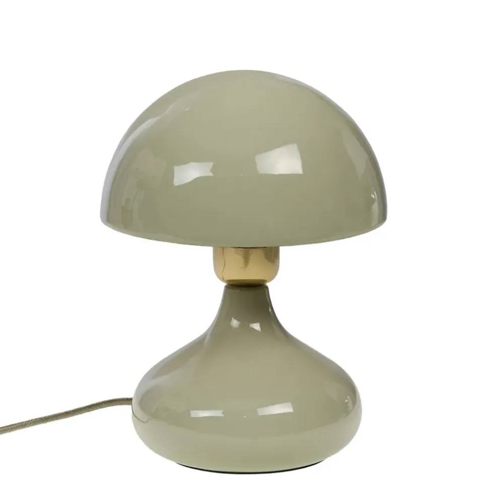 Lampe champignon en fer amande H24cm - Paulette