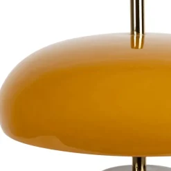 Lampe champignon en fer brun et moutarde h40cm - Arty