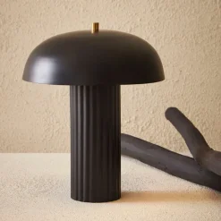 Lampe champignon en fer h36cm noir - Arty