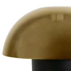 Lampe champignon en fer h35cm noir et doré - Champart