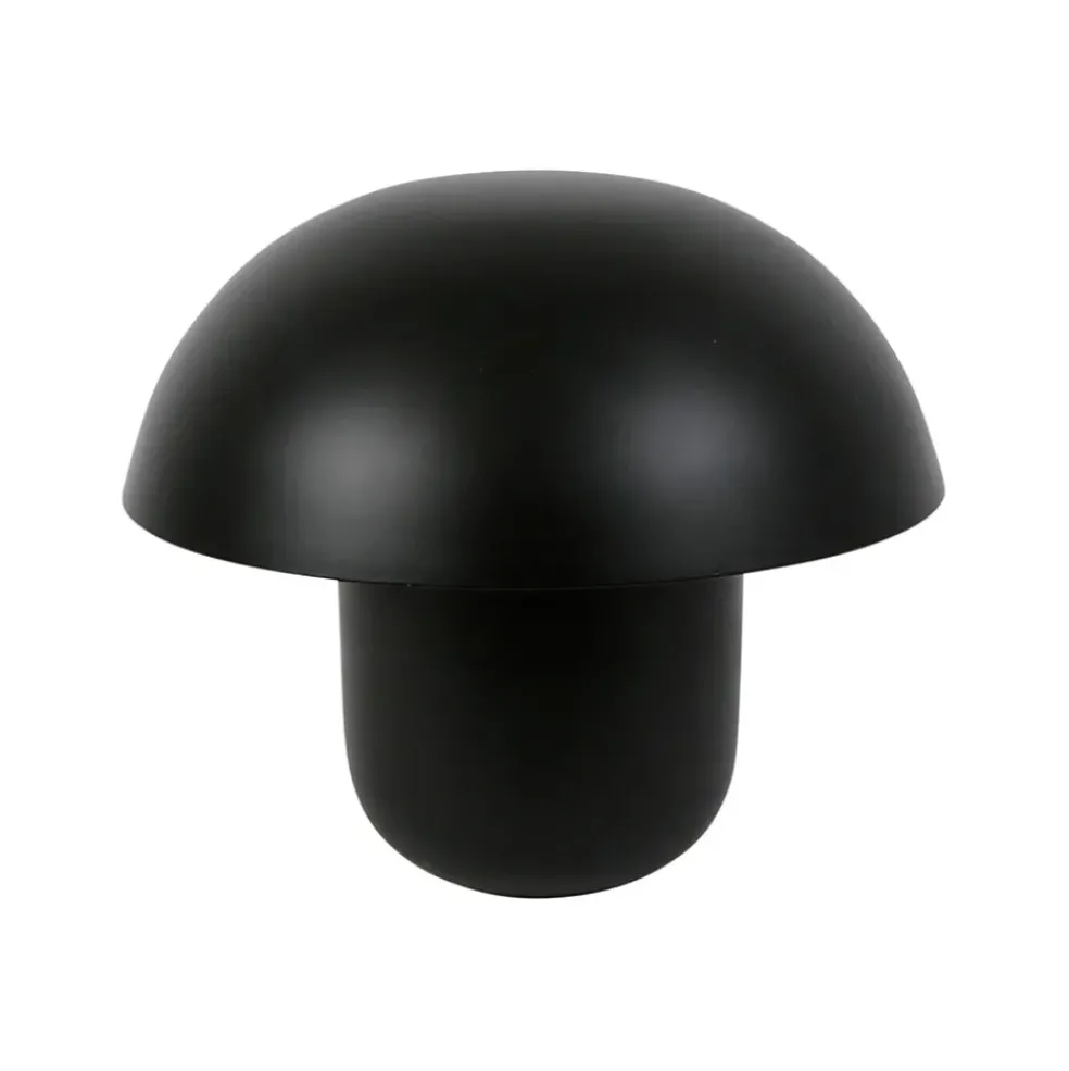 Lampe champignon fer h25cm ambiance noir mat - Champart